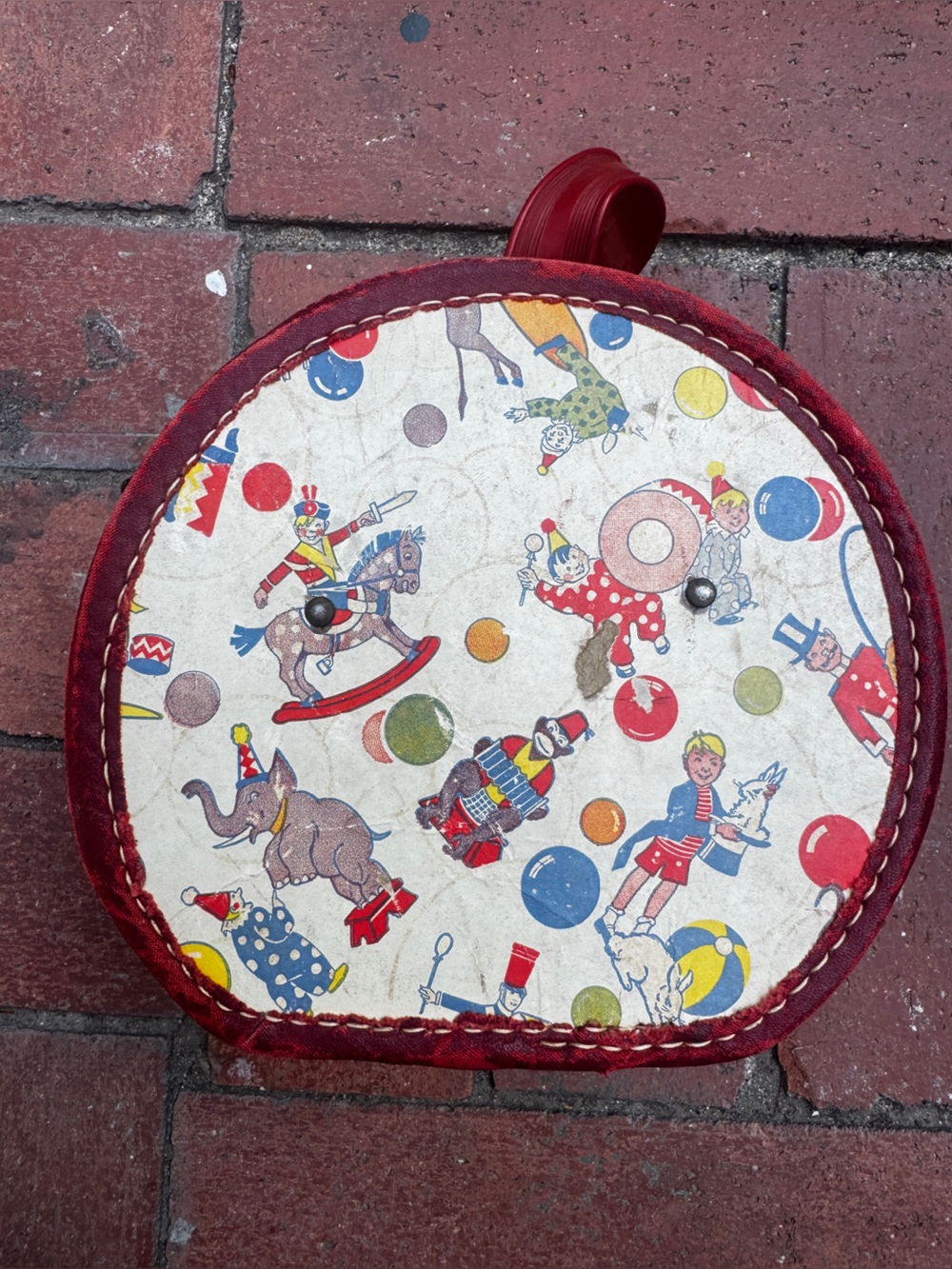 50s Vintage Small Hard Case Circus Luggage Clowns - Picture 8 of 12